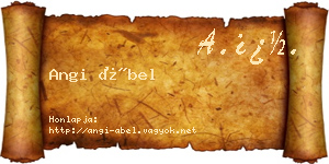 Angi Ábel névjegykártya